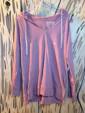 NWT Eddie Bauer Women's XL Tryout Pullover Hoodie Paprika Pink Brown 1909